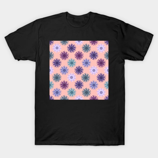 Deco Suns Cool on Pink Repeat 5748 T-Shirt by ArtticArlo